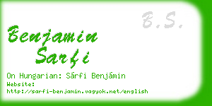 benjamin sarfi business card
