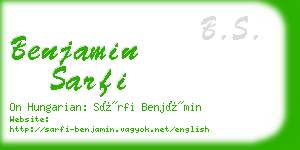 benjamin sarfi business card